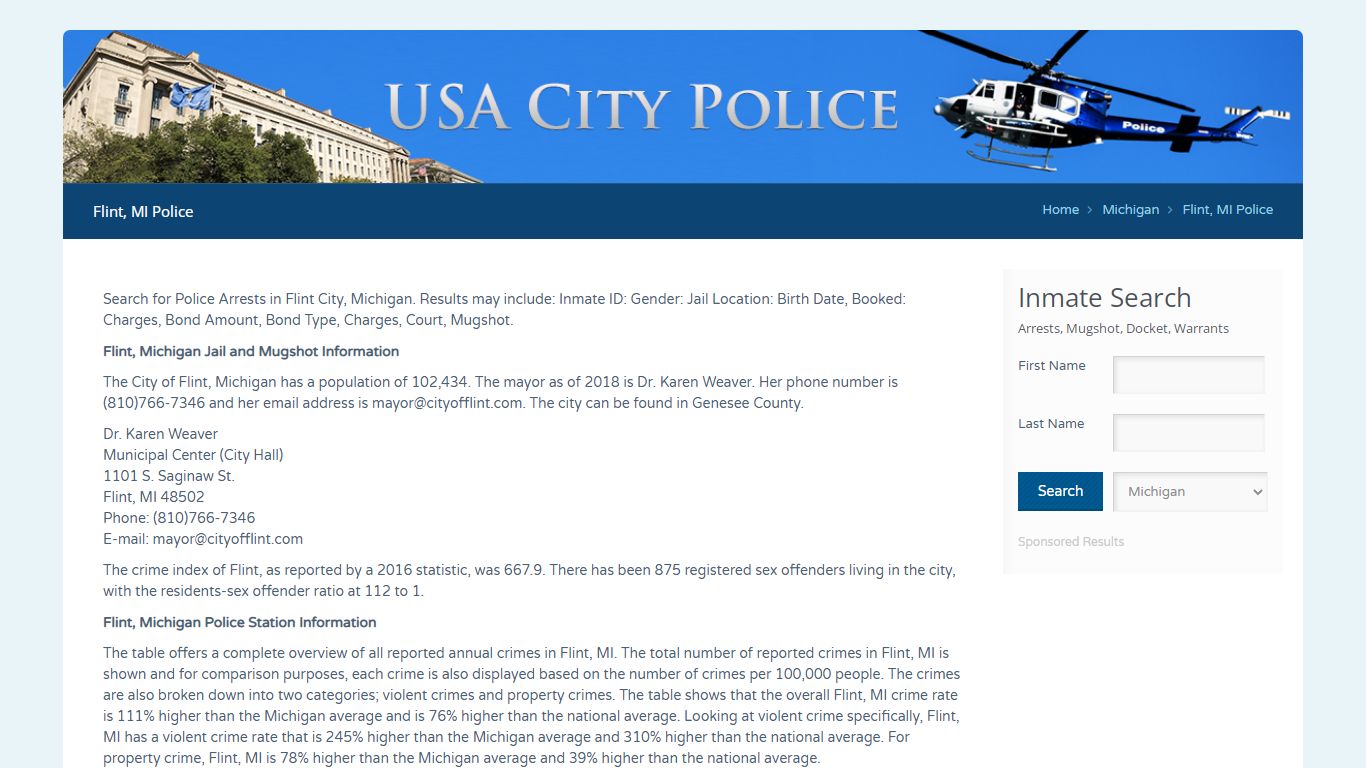 Flint, MI Police | Jail Records
